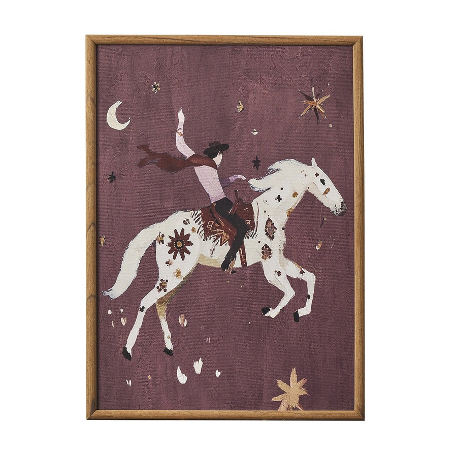 Cowboy Frame Glass Print-Coast to Coast
