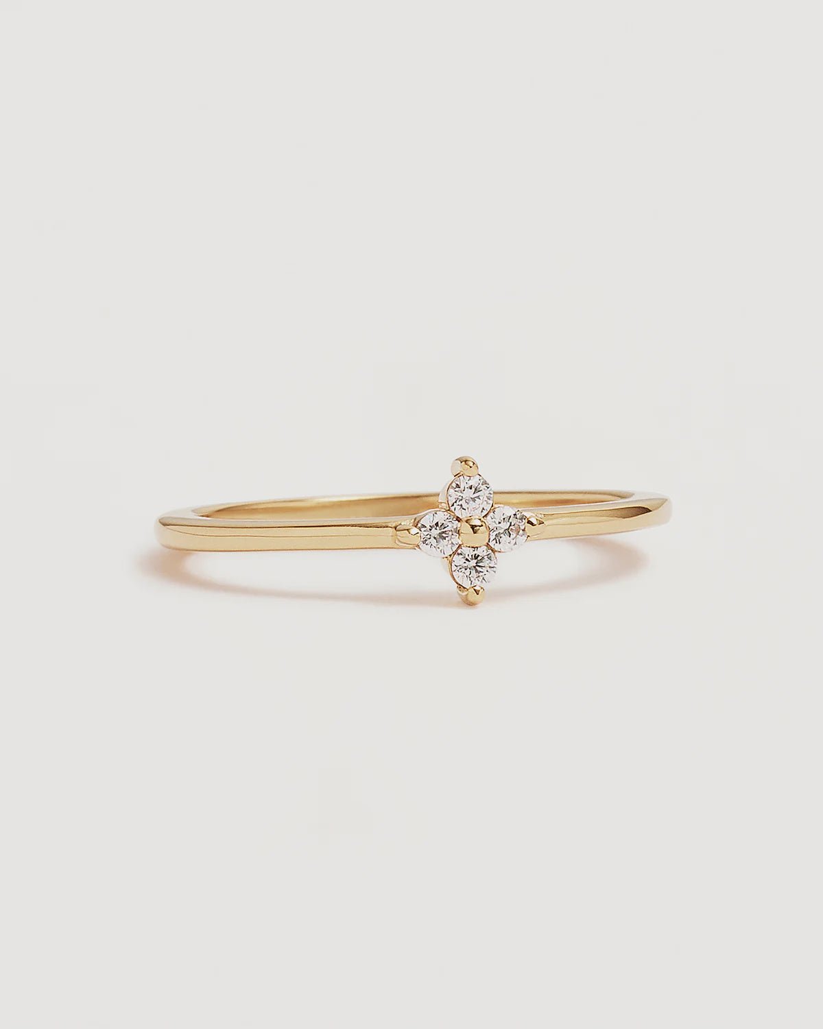 Crystal Bloom Ring 18k Gold-By Charlotte