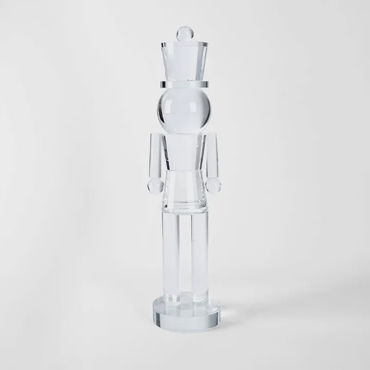 Crystal Glass Nutcracker Clear Large - Florabelle