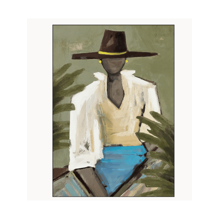 Daphne Canvas Natural Frame - Cooper Black
