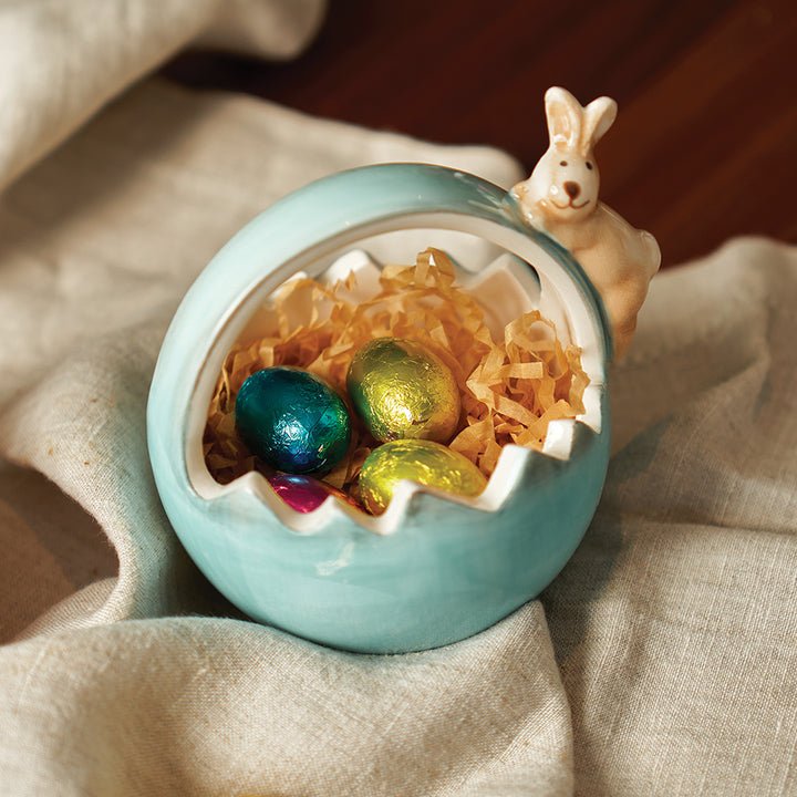 Easter Basket Ceramic Blue Large - Annabel Trends