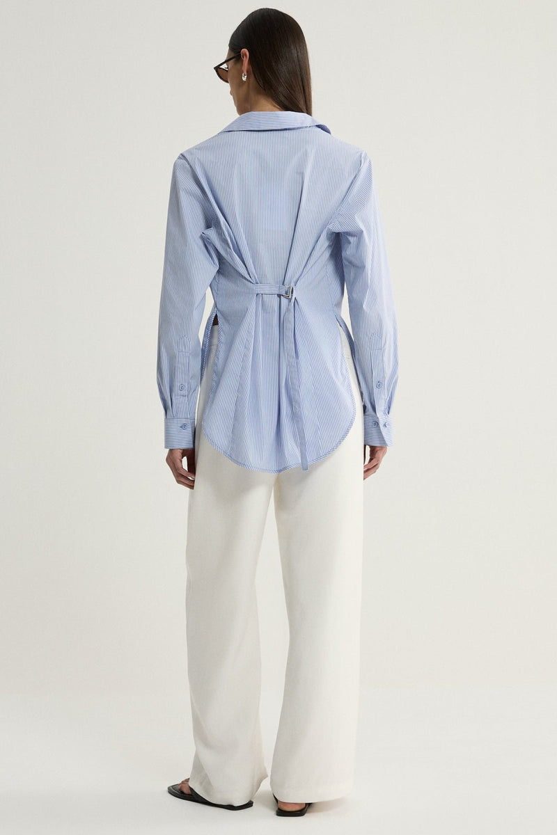 Ember Shirt Blue Stripe-Elka Collective