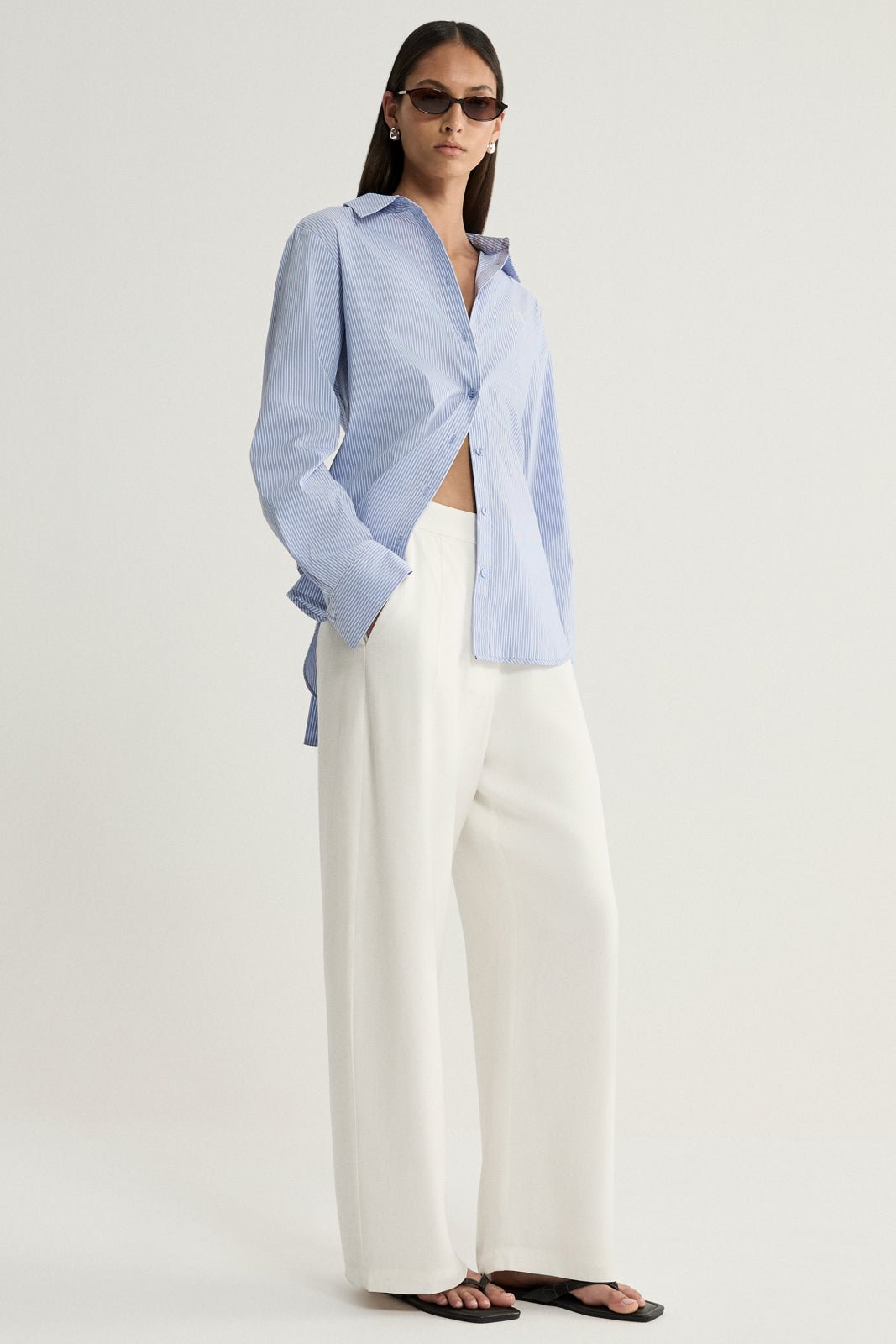 Ember Shirt Blue Stripe-Elka Collective