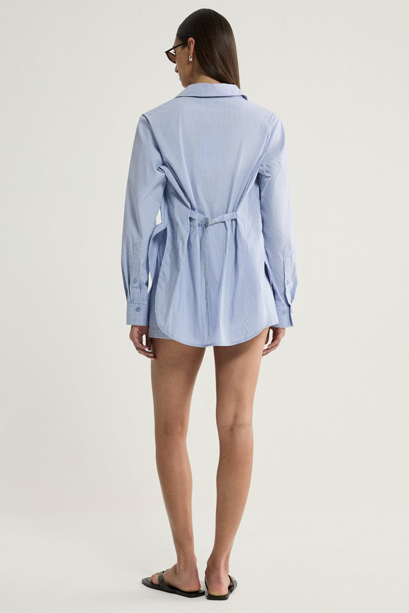 Ember Shirt Blue Stripe-Elka Collective
