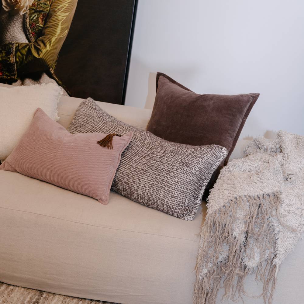 Evelyn Velvet Lilac Filled Cushion - Eadie Lifestyle