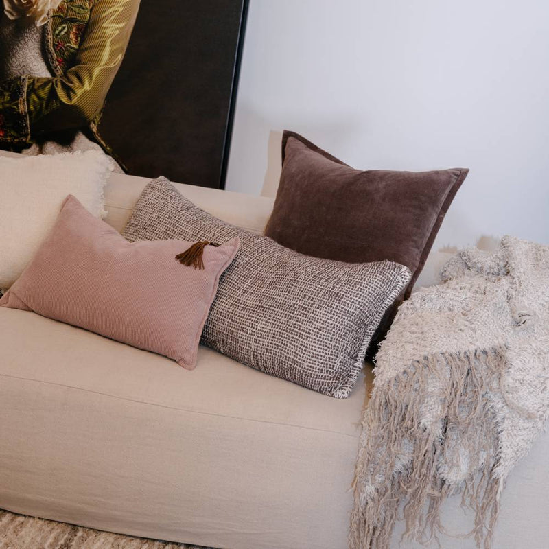 Evelyn Velvet Lilac Filled Cushion - Eadie Lifestyle