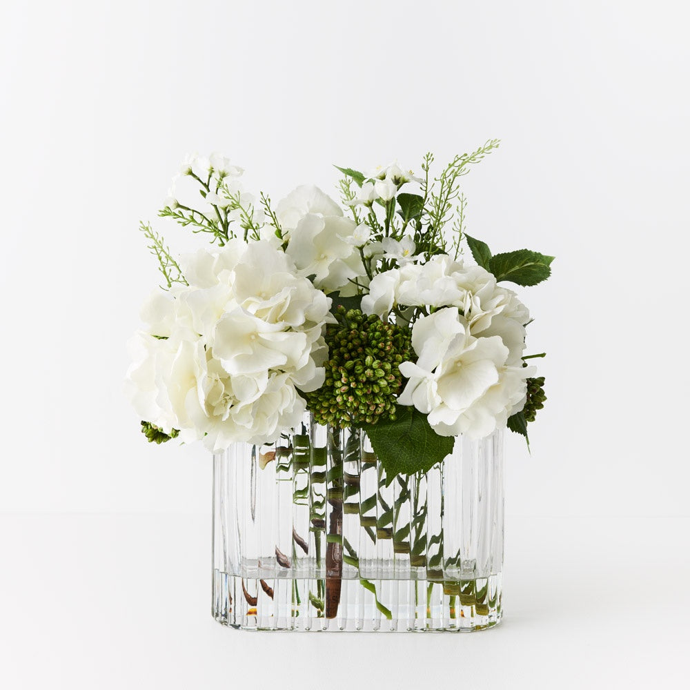 Hydrangea Larkspur Mix in Vase