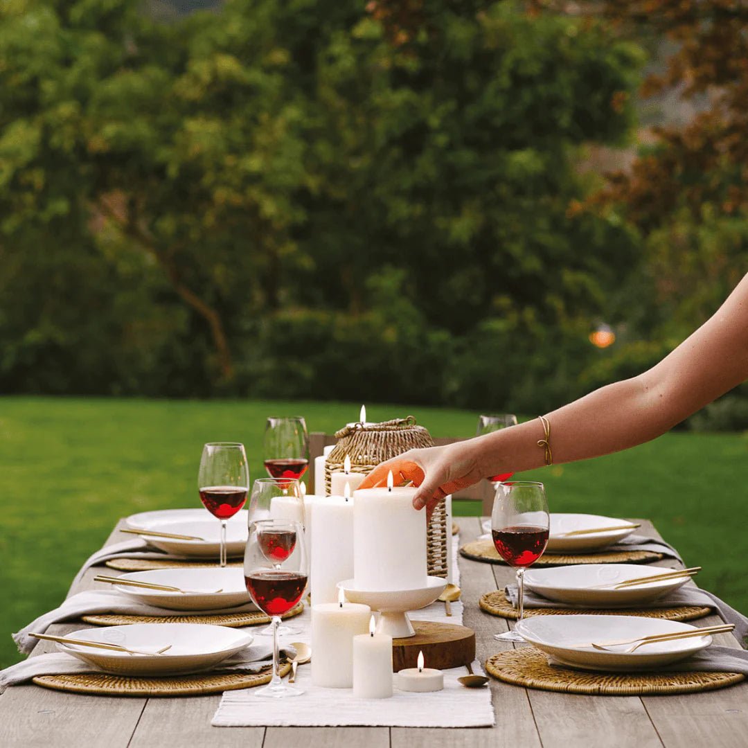 Flameless candles outdoor