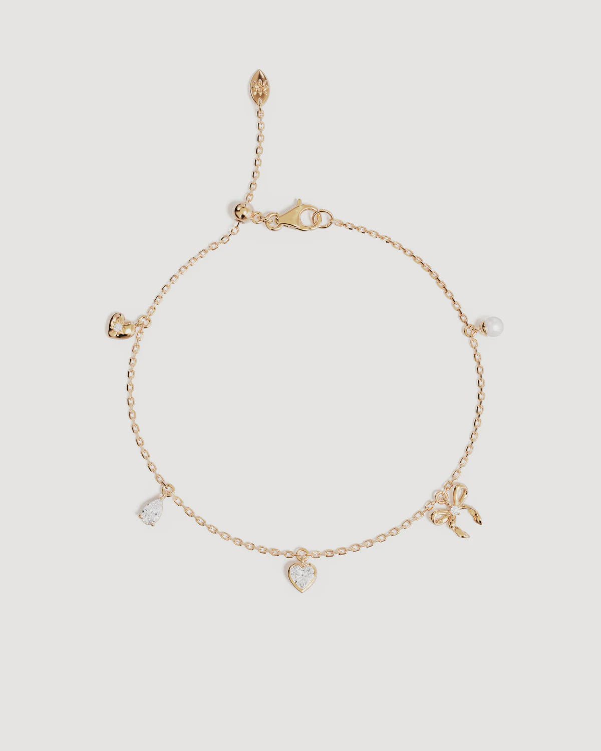 Forever Yours Charm Bracelet 18k Gold-By Charlotte