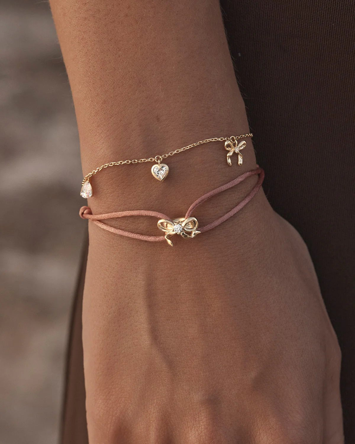Forever Yours Charm Bracelet 18k Gold-By Charlotte