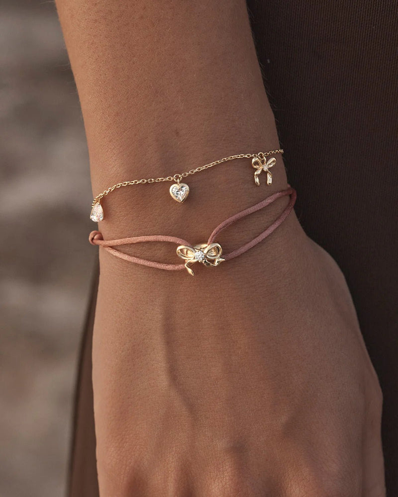 Forever Yours Charm Bracelet 18k Gold-By Charlotte