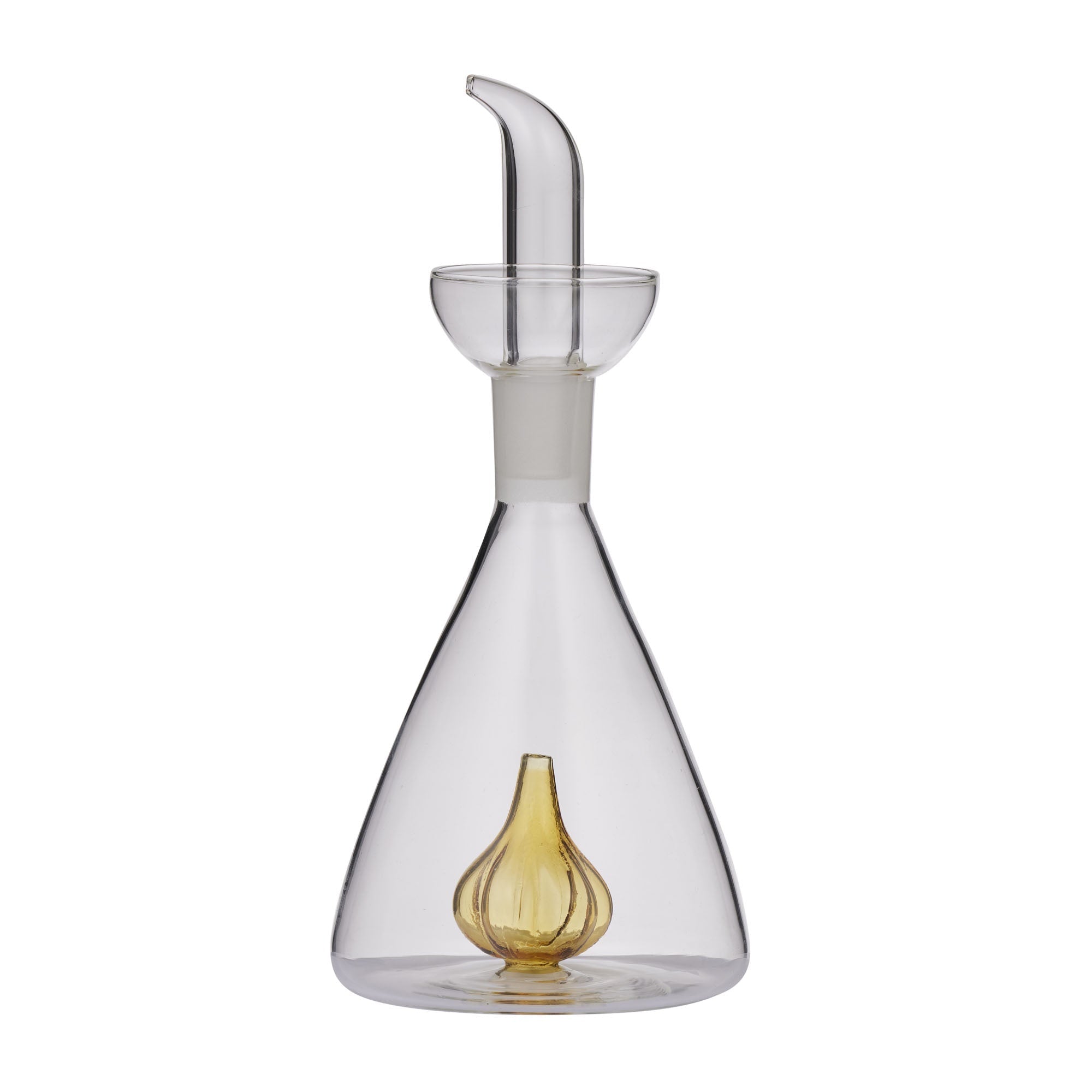 Garlic Glass Oil Bottle Amber-Coast to Coast