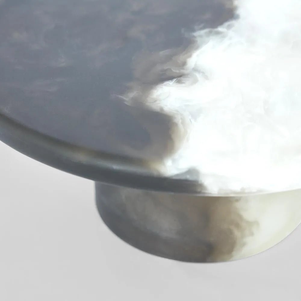 Halo Cake Stand Resin B&W Swirl - Florabelle