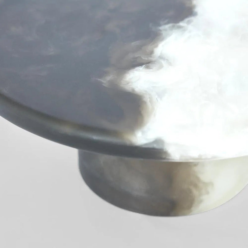 Halo Cake Stand Resin B&W Swirl - Florabelle