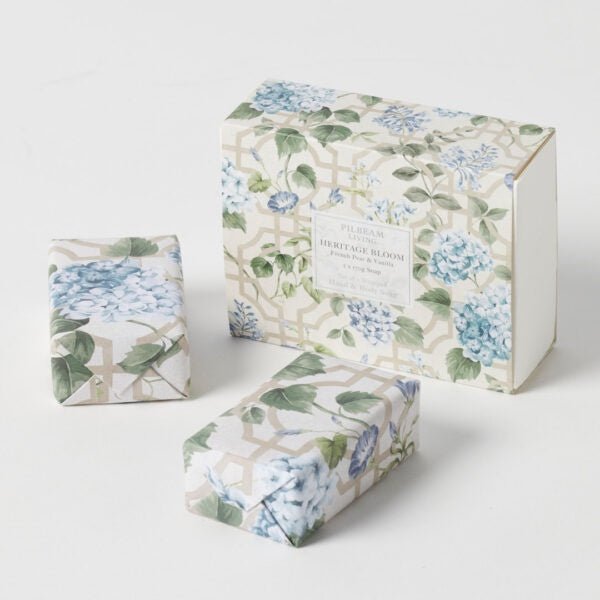 Heritage Bloom Scented Gift Soap S/2 - Pilbeam Living