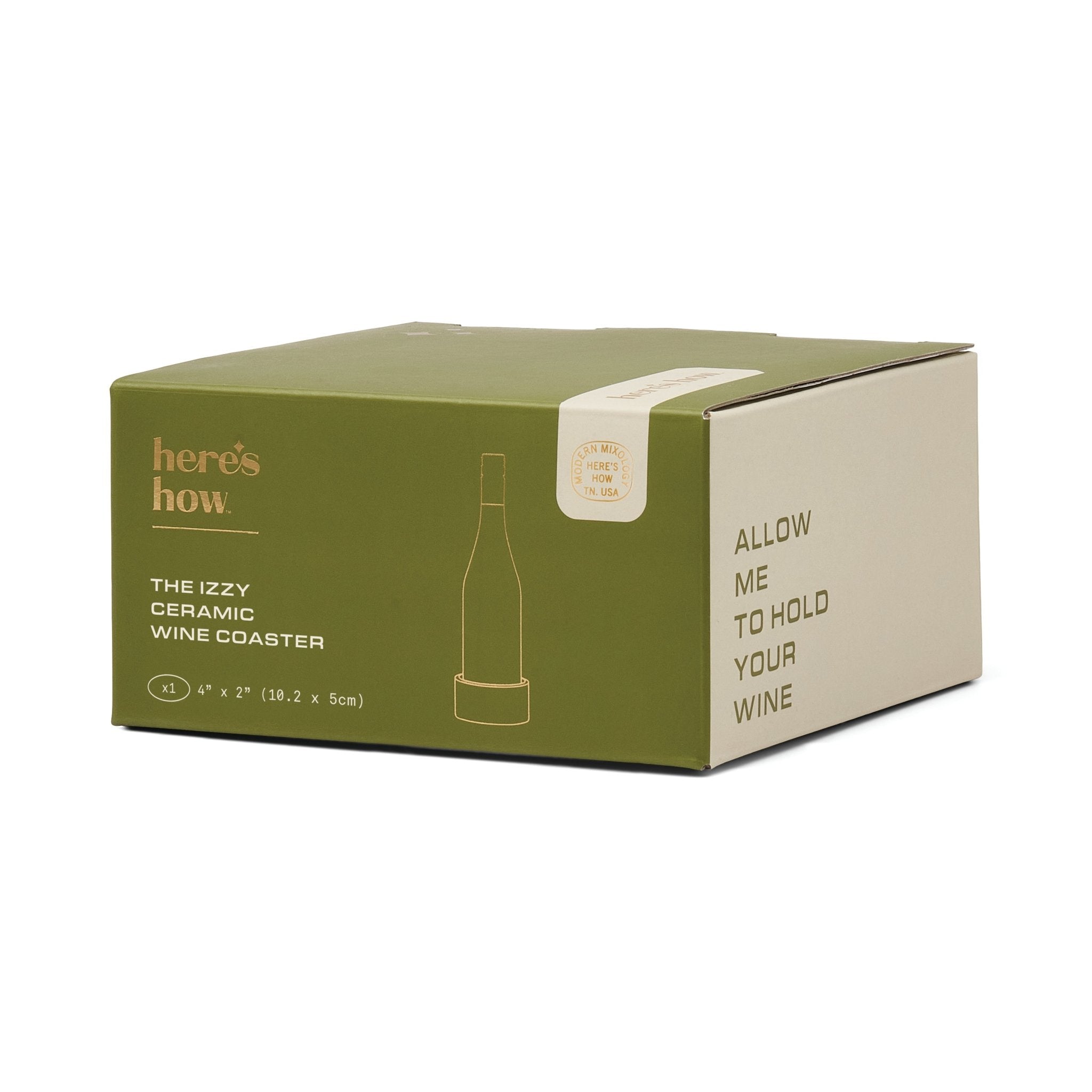 Izzy Wine Coaster Green Stripe - Designworks