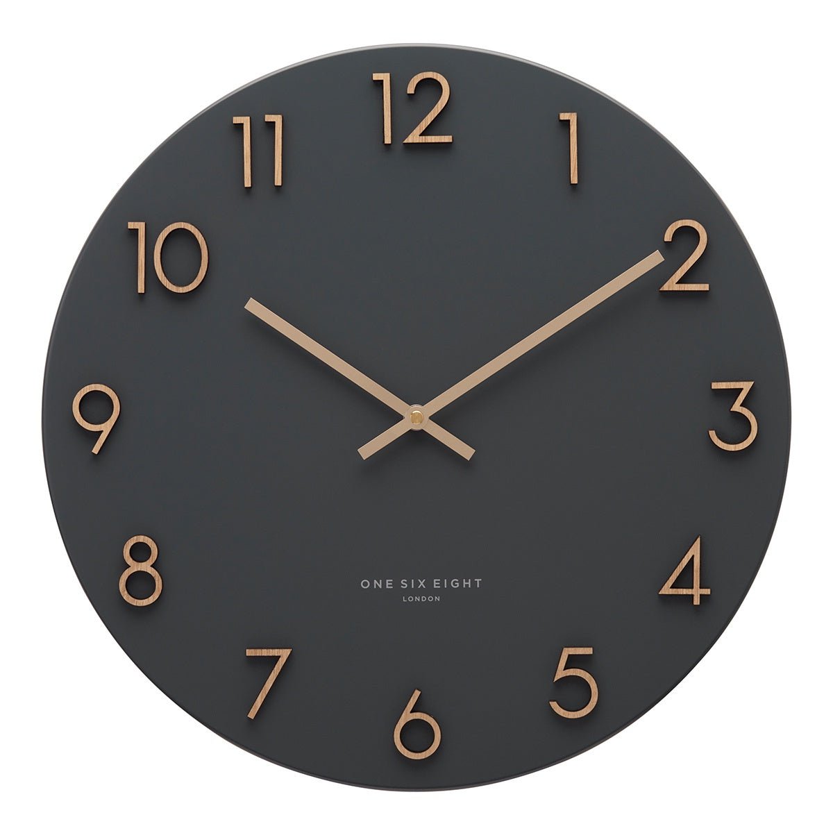Katelyn Charcoal Grey Metal Wall Clock - PS Home & Living