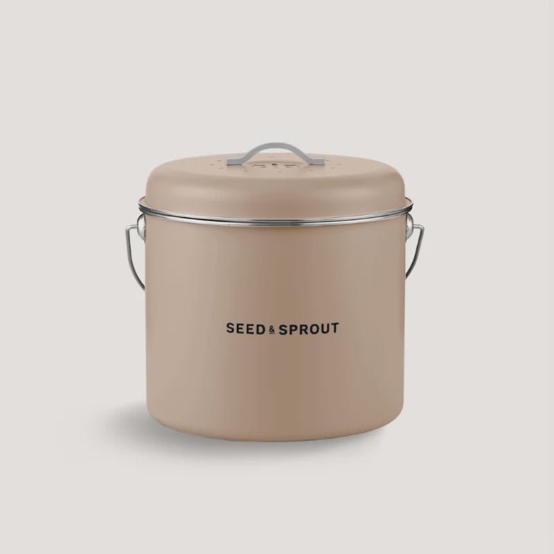 Kitchen Compost Bin - Almond-Seed & Sprout
