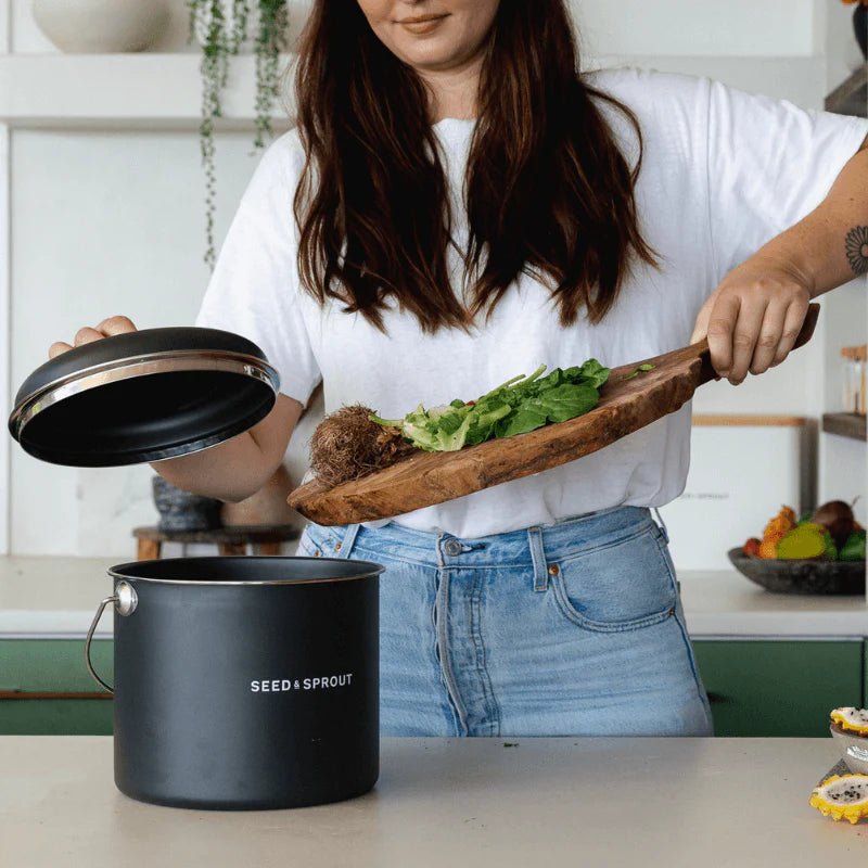 Kitchen Compost Bin - Liquorice - Seed & Sprout