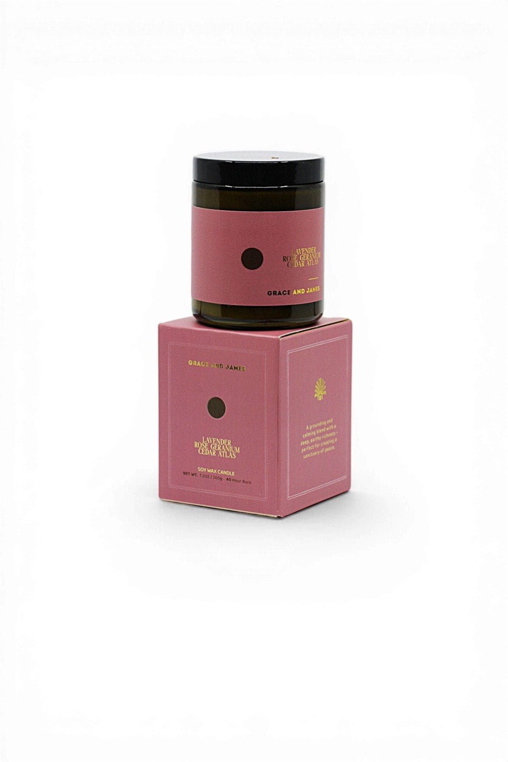 Lavernder Rose Geranium & Cedar Candle-Grace and James