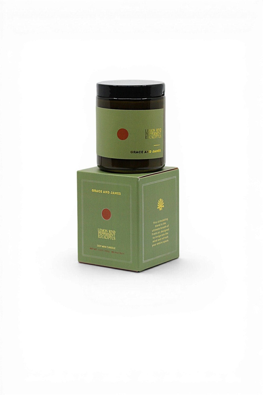Lemon Rind Peppermint & Eucalyptus Candle-Grace and James