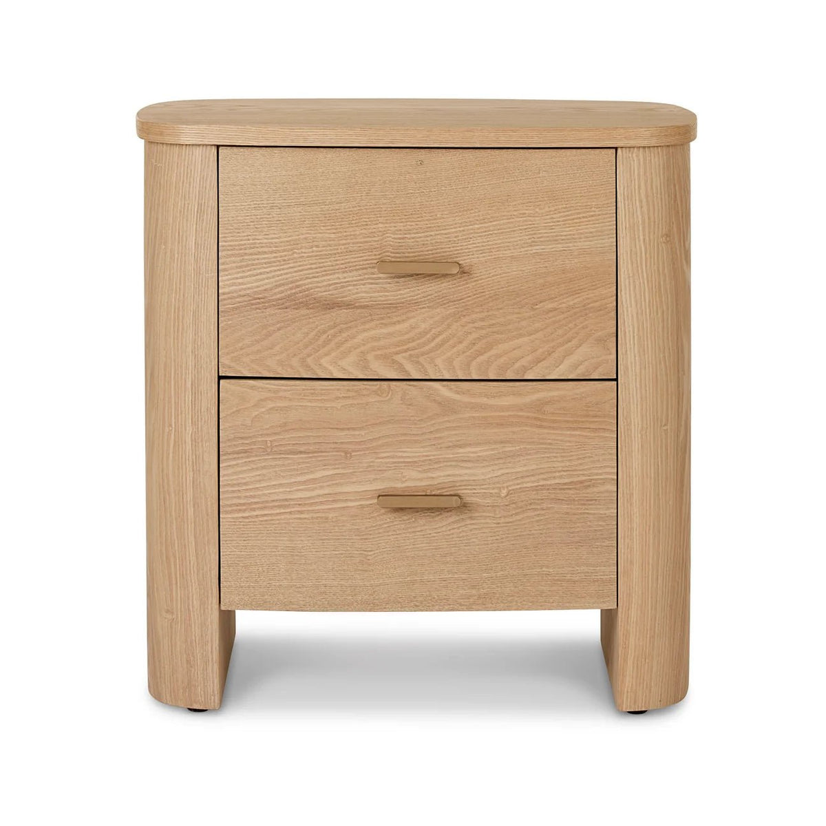 Leon 2 Drawer Oak Bedside-Madras Link