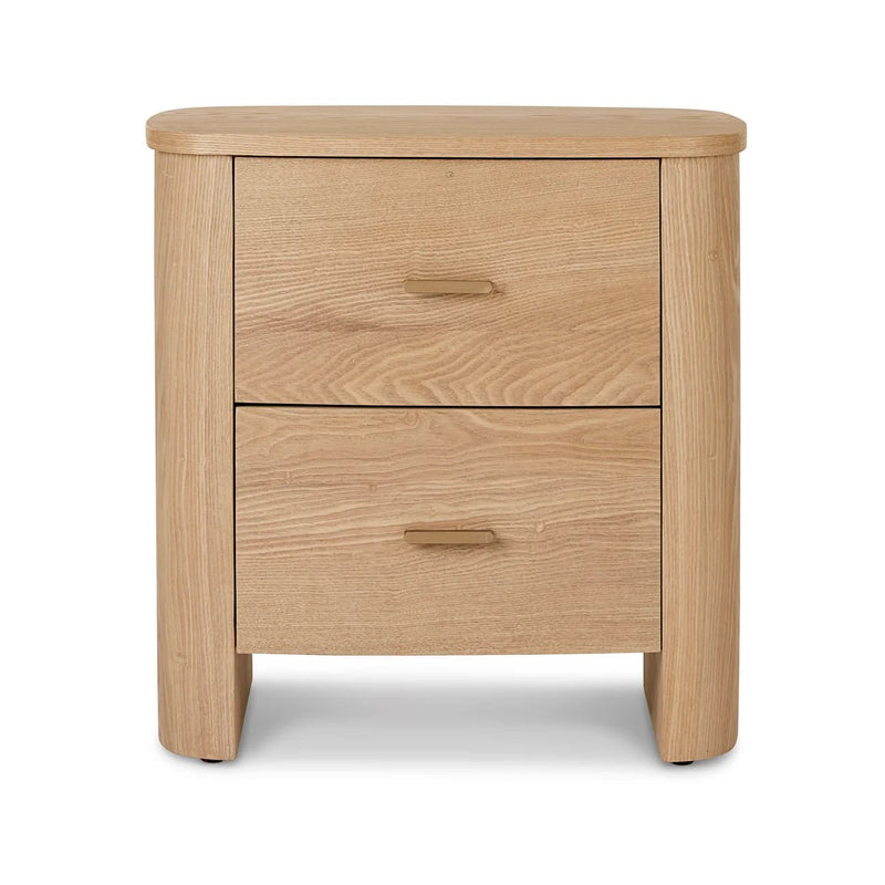 Leon 2 Drawer Oak Bedside-Madras Link