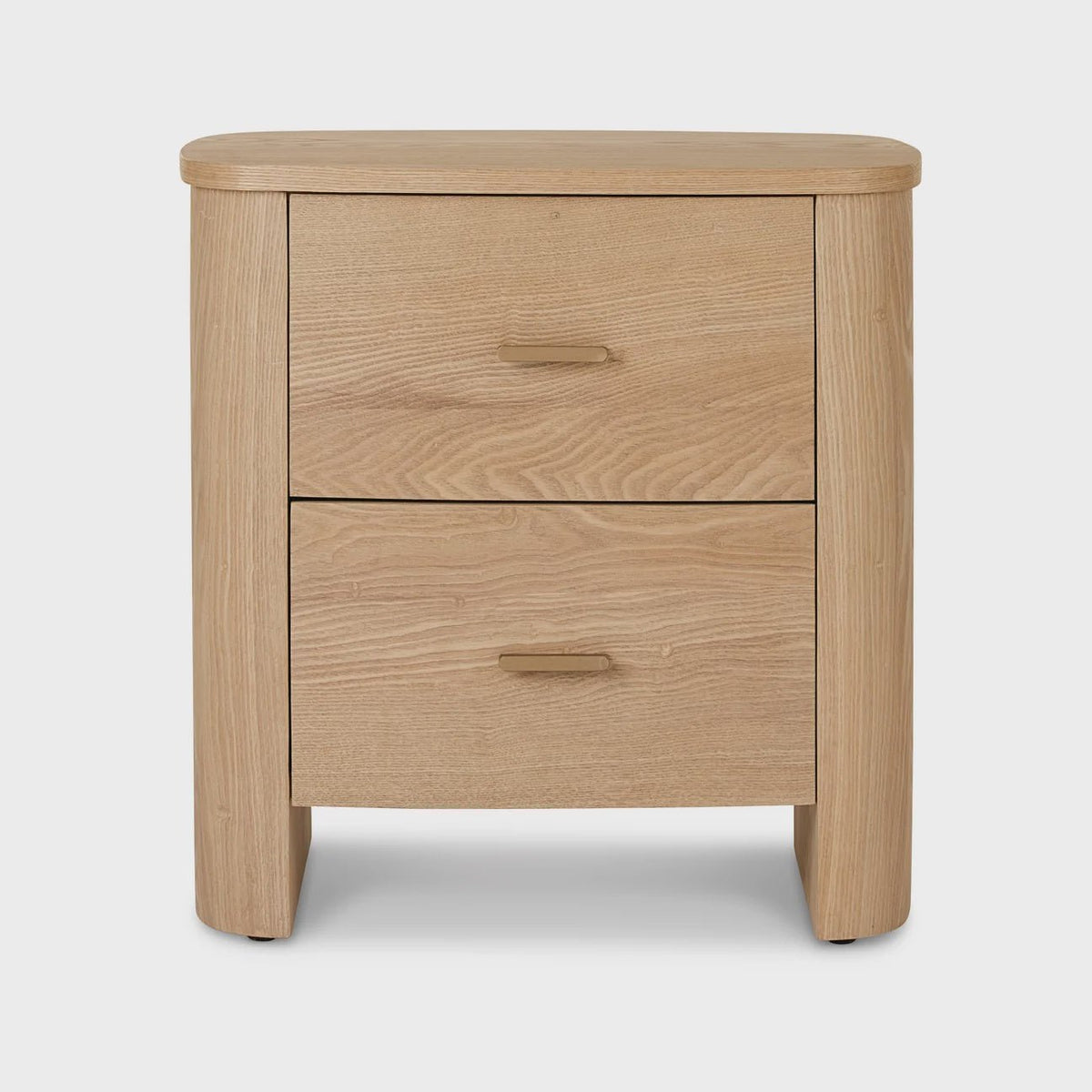 Leon 2 Drawer Oak Bedside-Madras Link