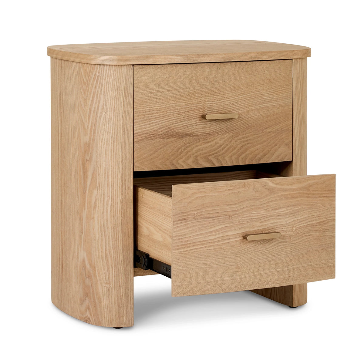 Leon 2 Drawer Oak Bedside-Madras Link