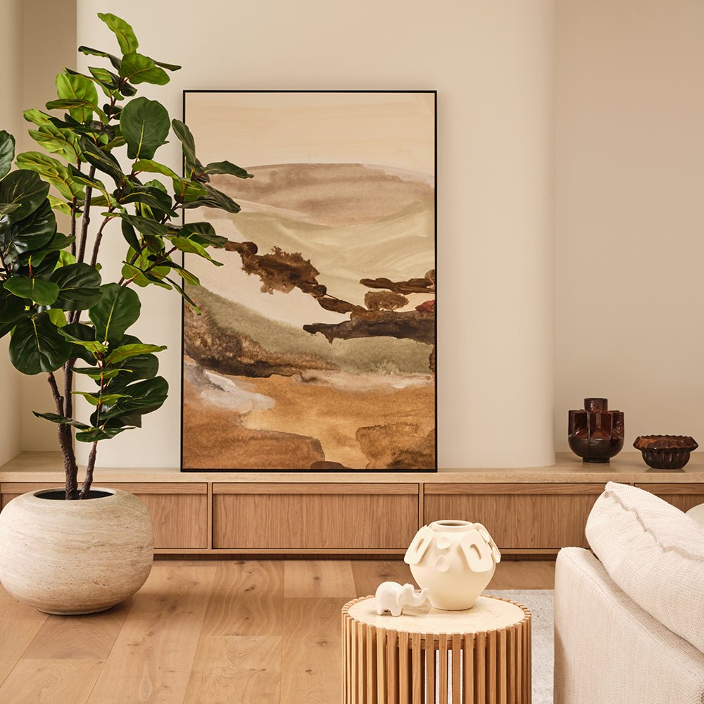 Lightweight Ivory Travertine Pots - Floral Interiors