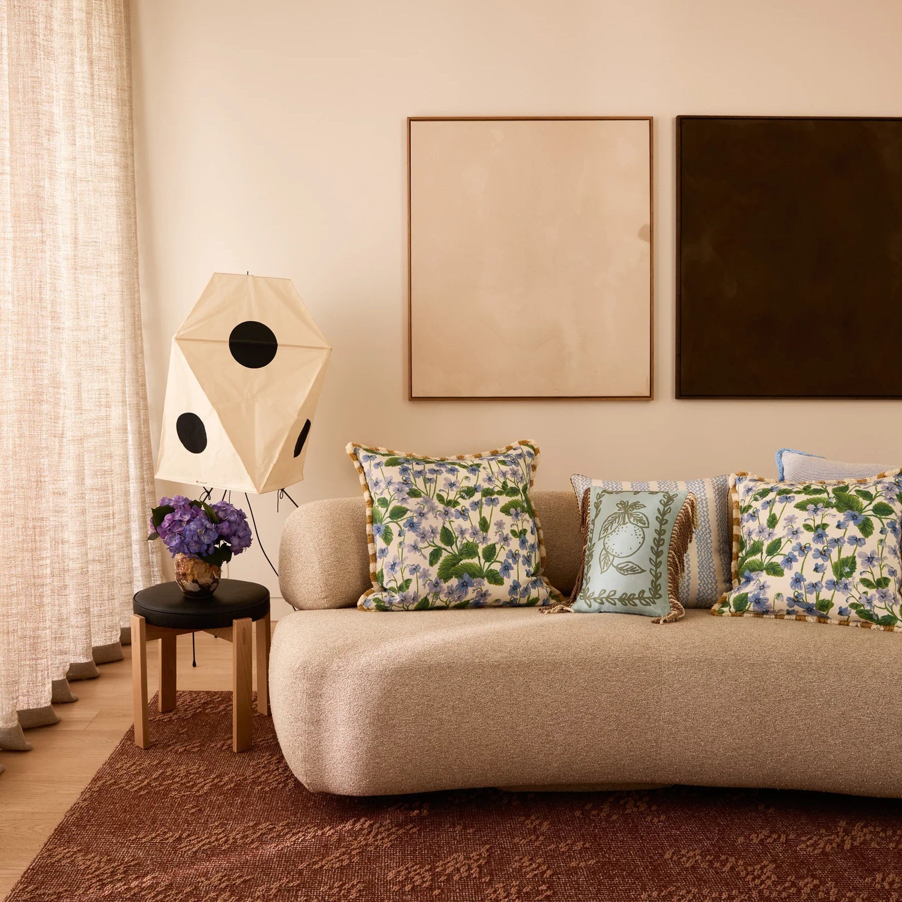 Lilas Blue 50cm Cushion - Bonnie & Neil
