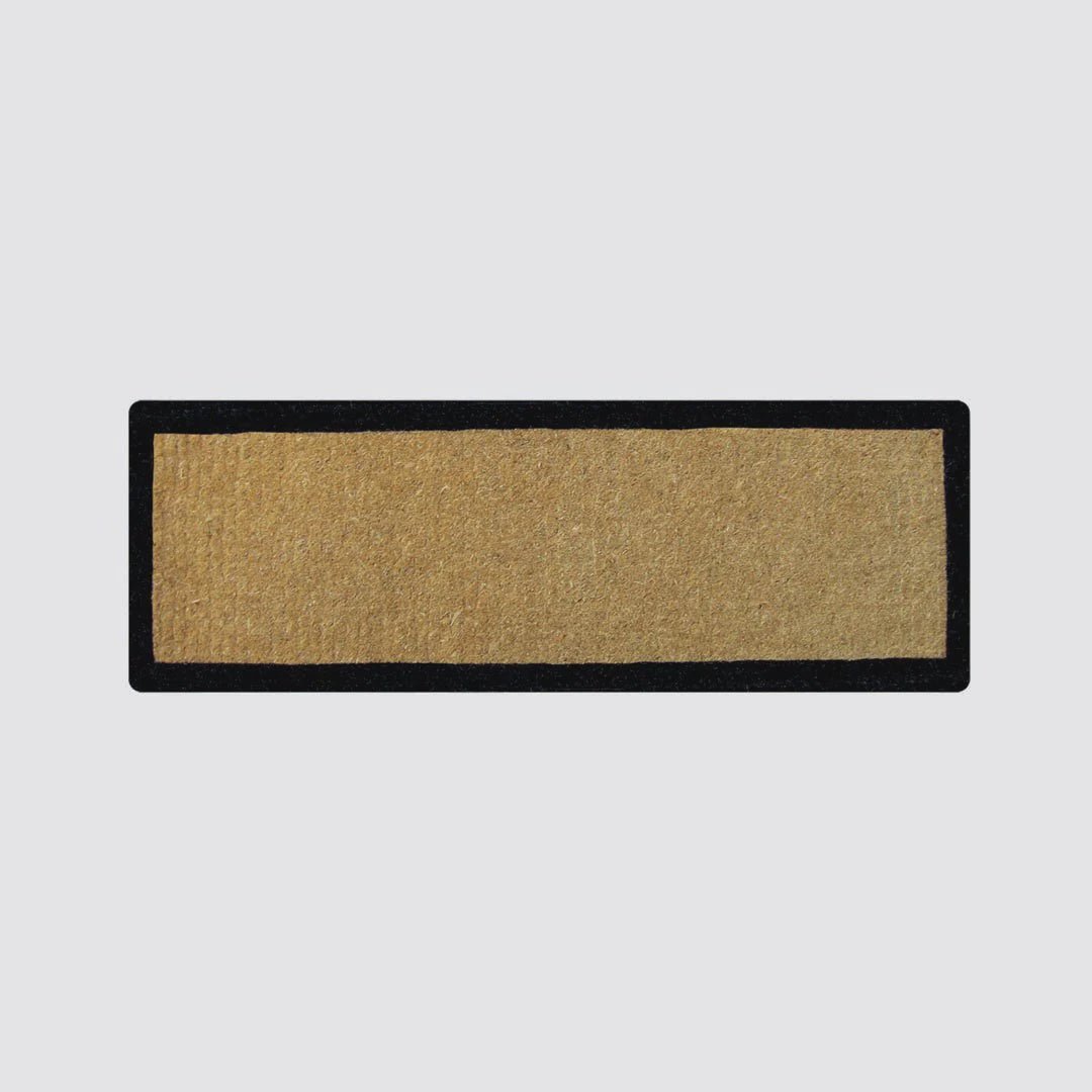 Long Black Border Doormat - Doormat Design