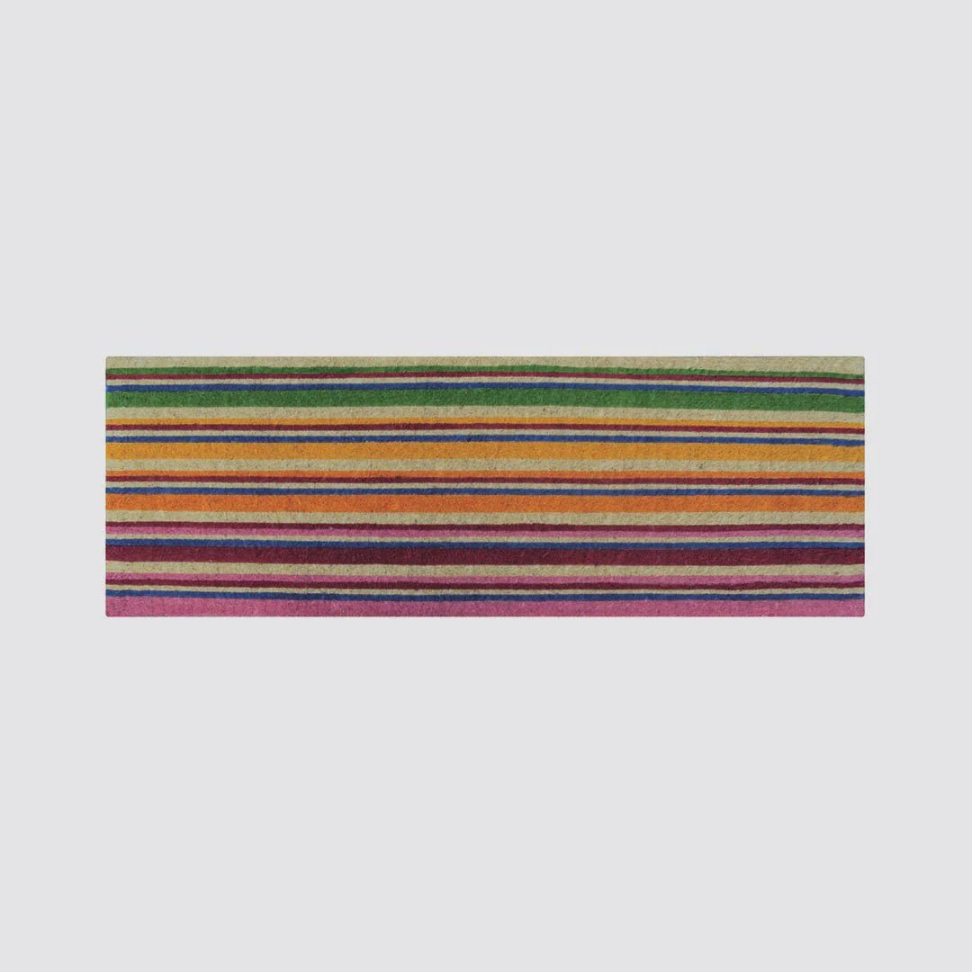 Long Horizontal Colour Stripes - Doormat Design