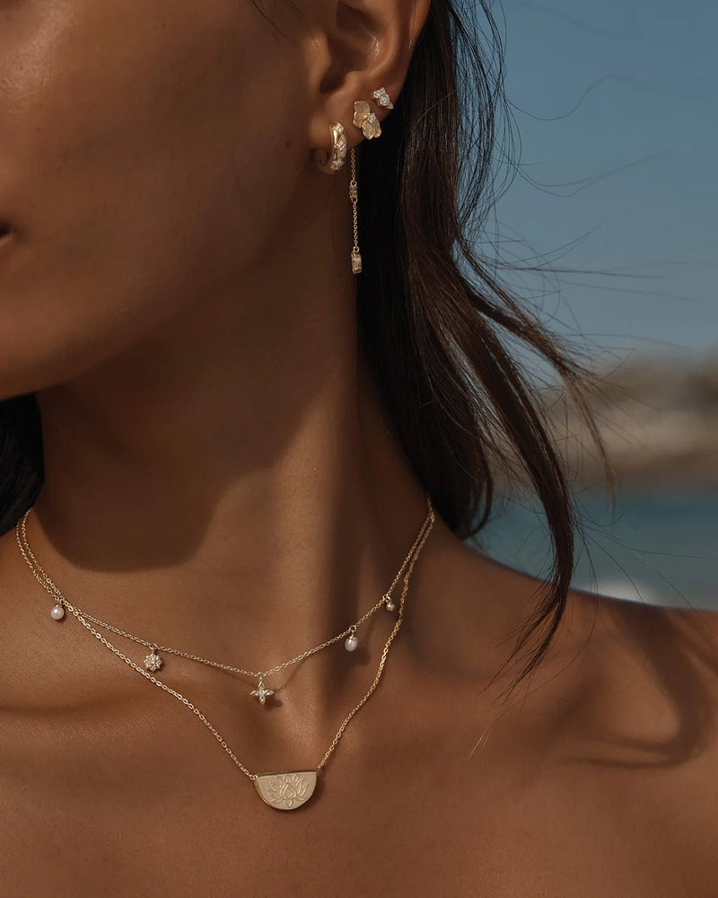 Lotus Necklace 18k Gold-By Charlotte