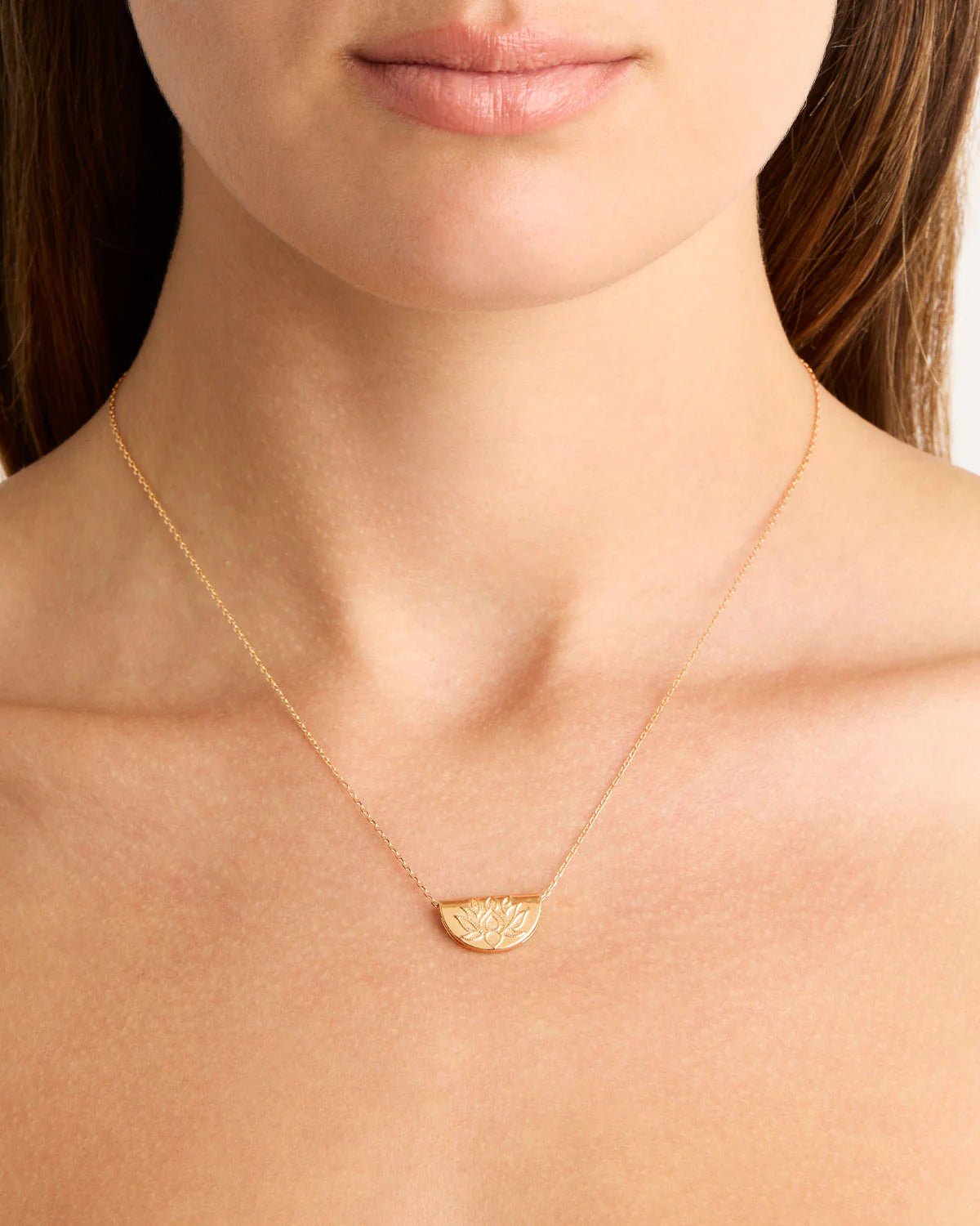 Lotus Necklace 18k Gold-By Charlotte
