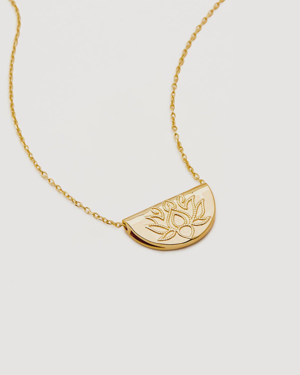 Lotus Necklace 18k Gold-By Charlotte