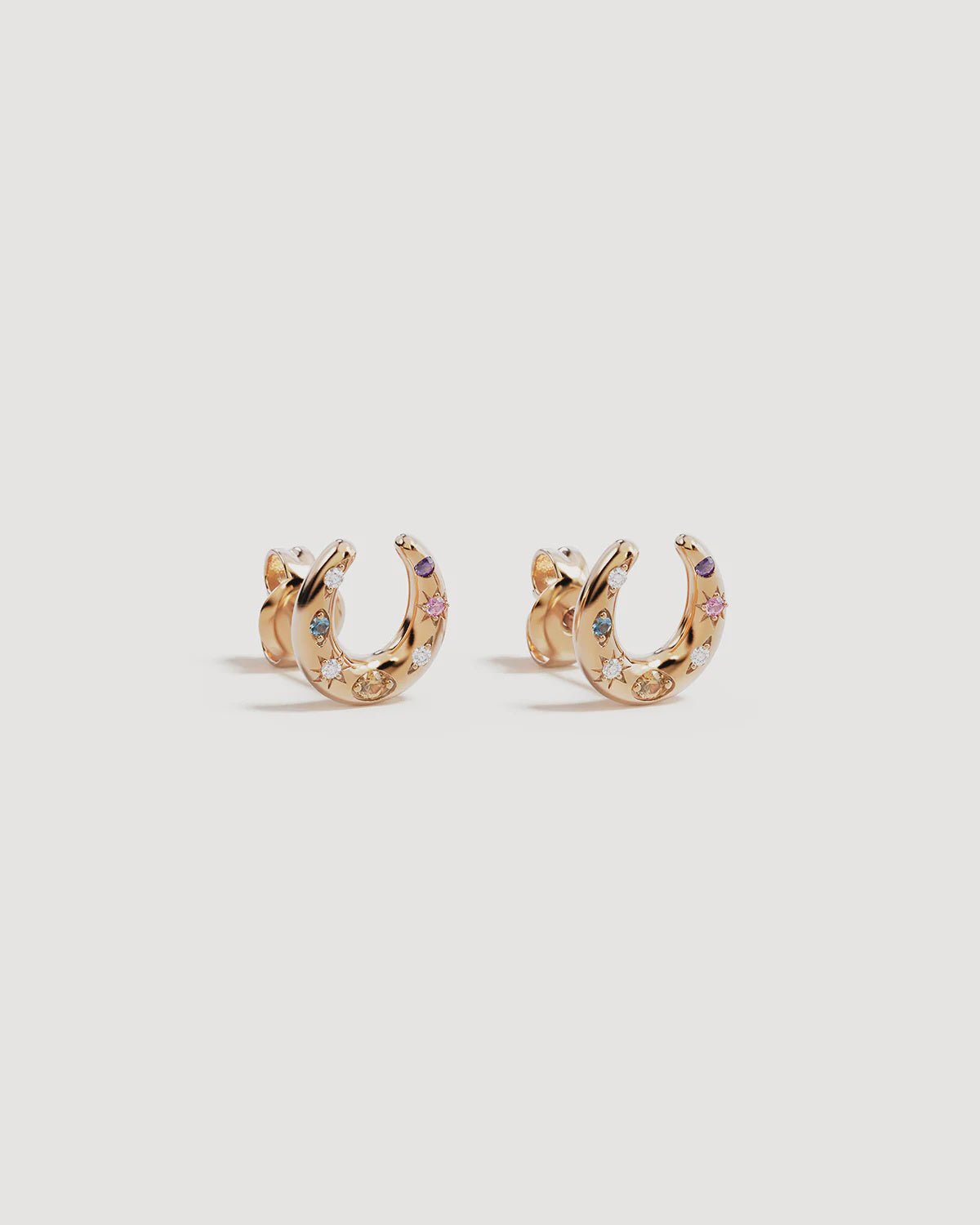 Lucky Horseshoe Stud Earrings-By Charlotte
