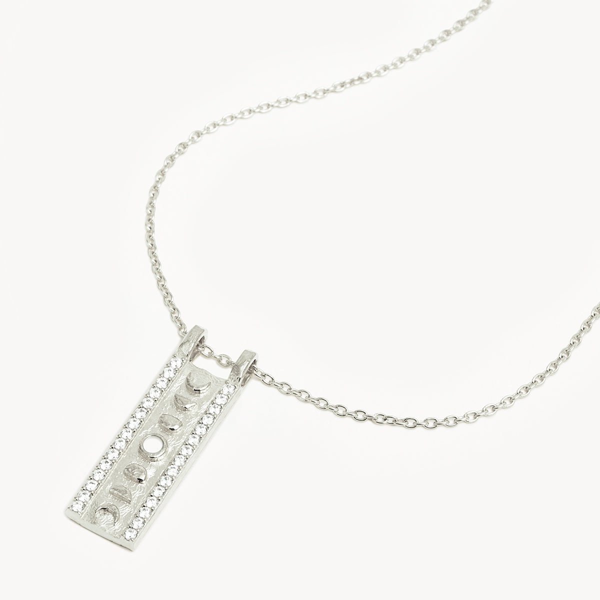 Lunar Phases Necklace Silver-By Charlotte