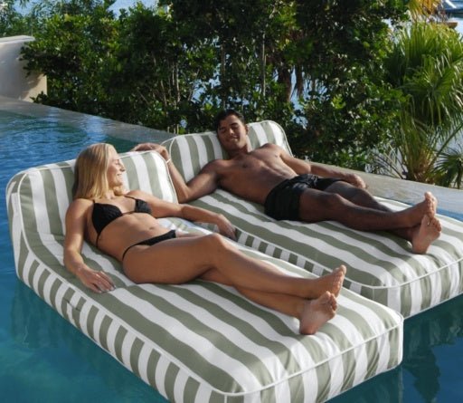 LUXE LOUNGER SEAGRASS STRIPE-Sunnylife