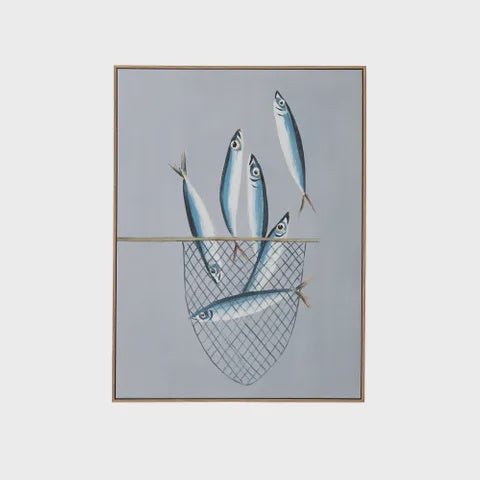 Netted Ash Frame Oil Painting - Coast to Coast