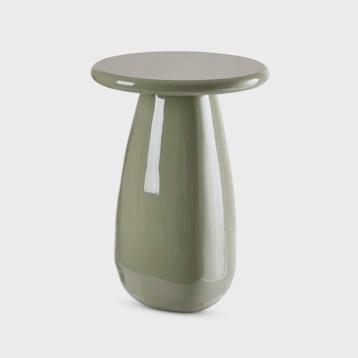 Otto Sage Green Gloss Side Table-Madras Link