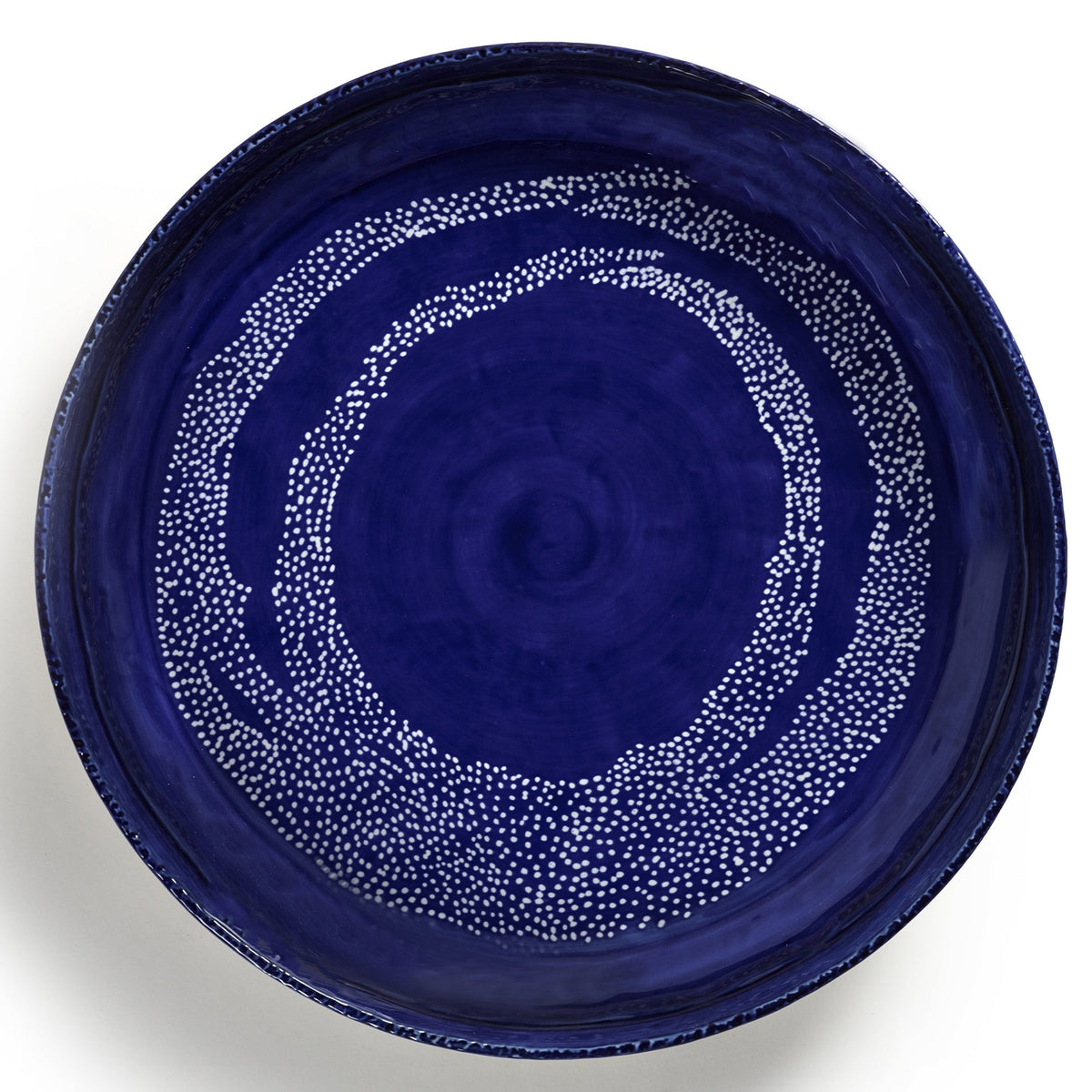 Ottolenghi Plate Lapis Lazuli Swirl Dots-Gourmet & Lifestyle Brands