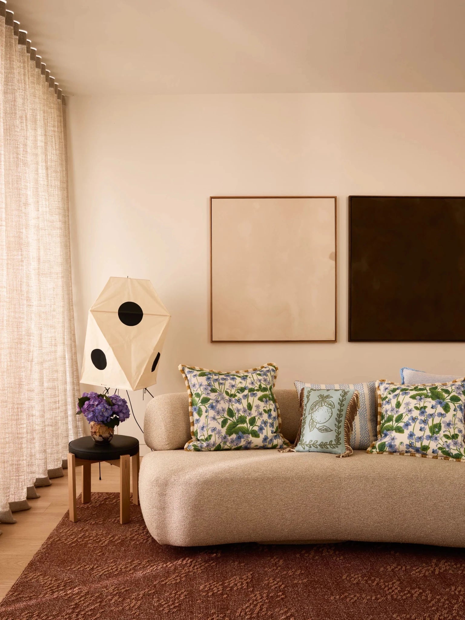 Petra Blue Cushion - Bonnie & Neil