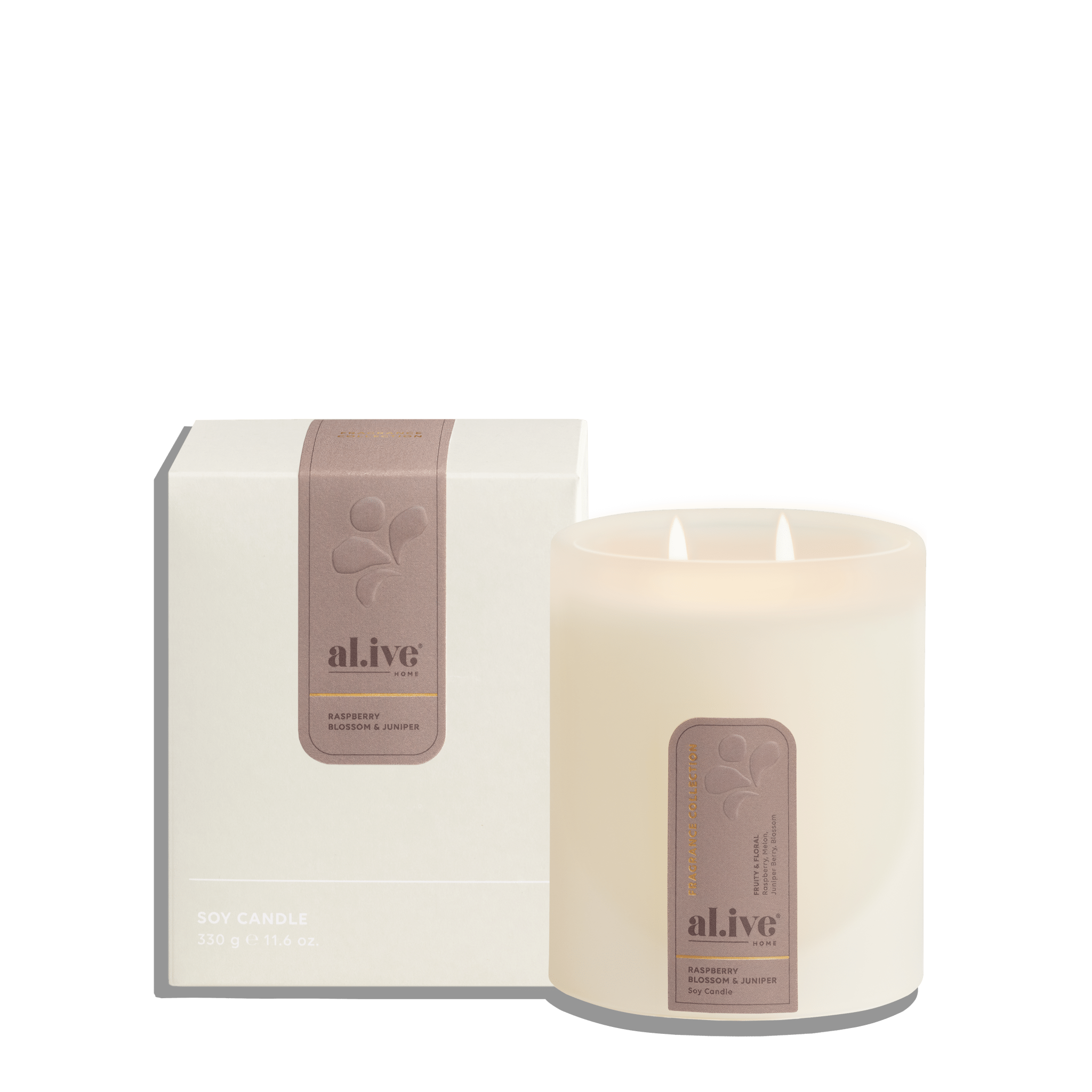 Raspberry Blossom & Juniper Candle-Alive Body