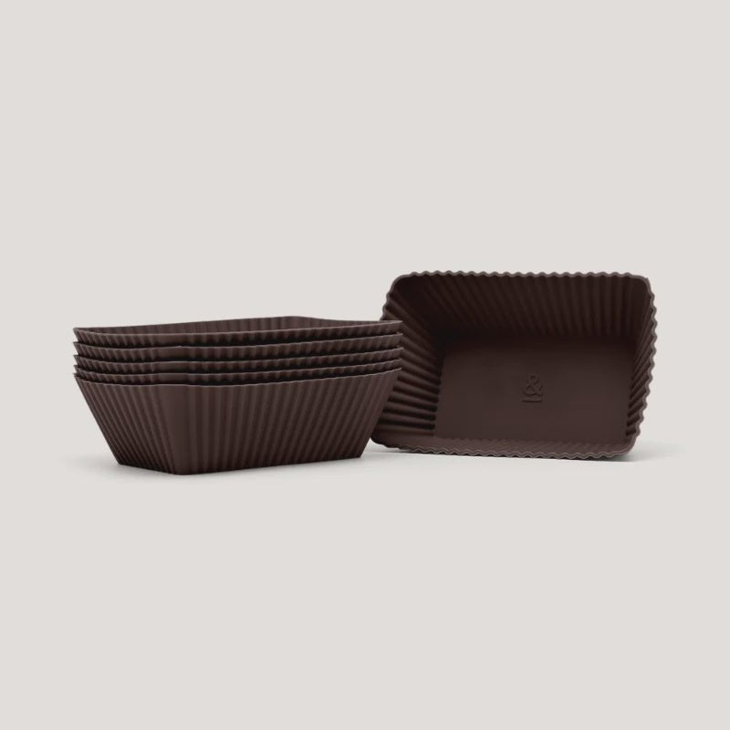 Rectangle Muffin Cup Set Carob-Seed & Sprout