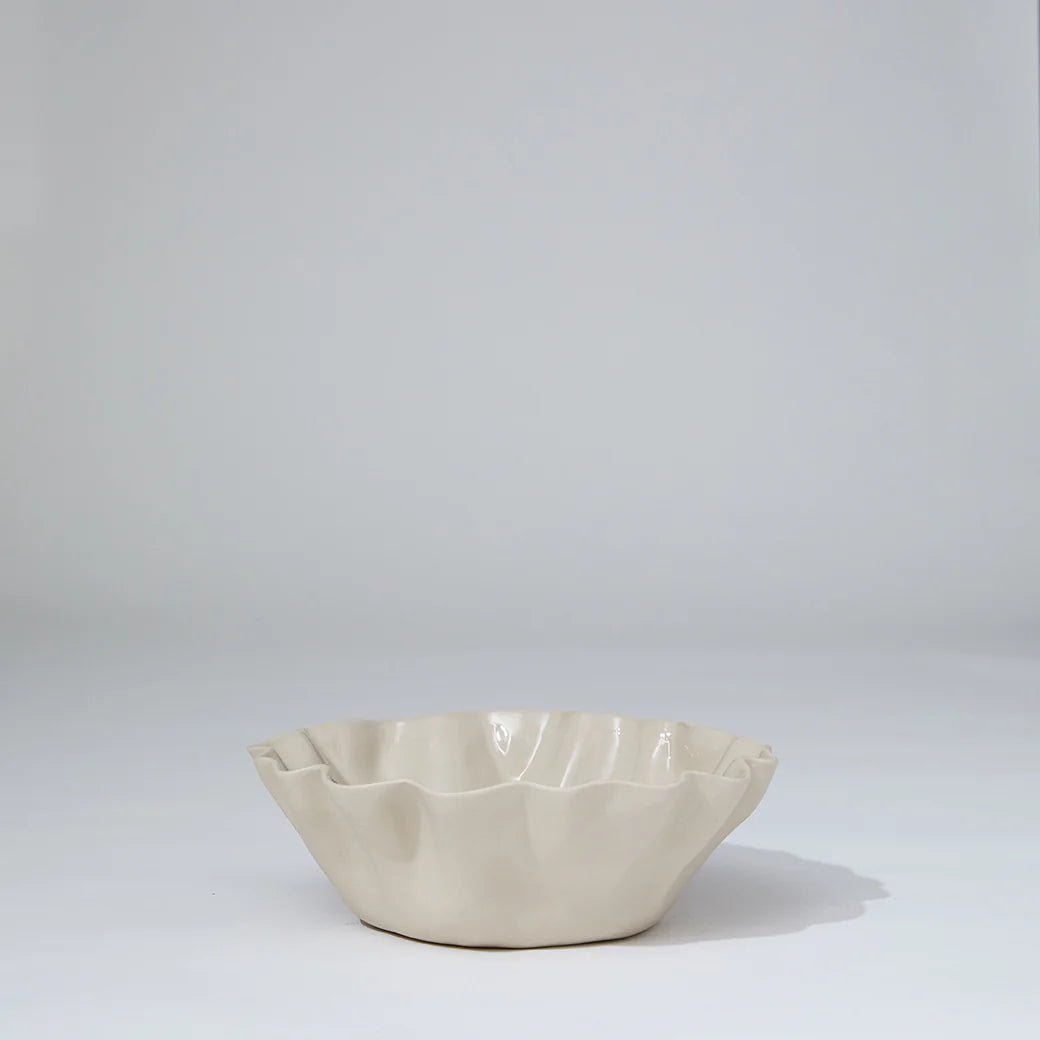 Ruffle Bowl Chalk White-Marmoset Found