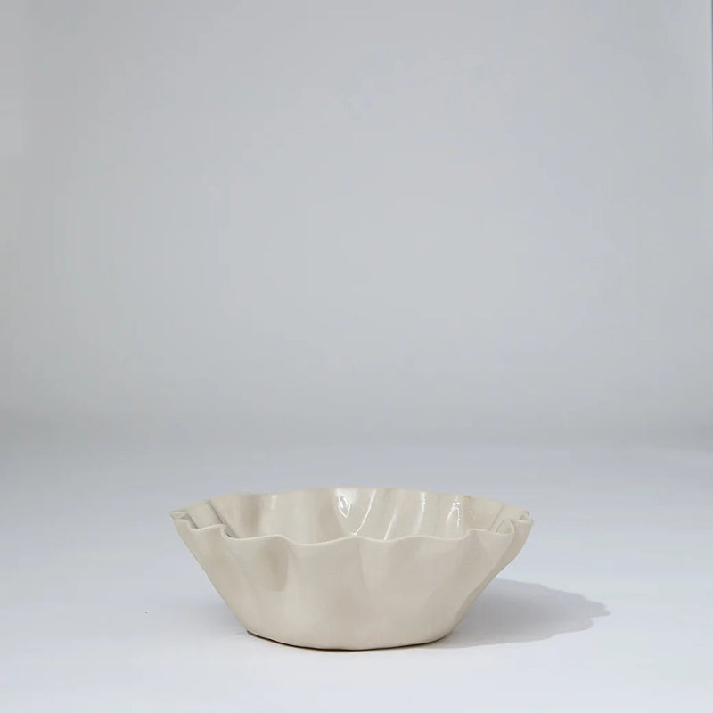 Ruffle Bowl Chalk White-Marmoset Found