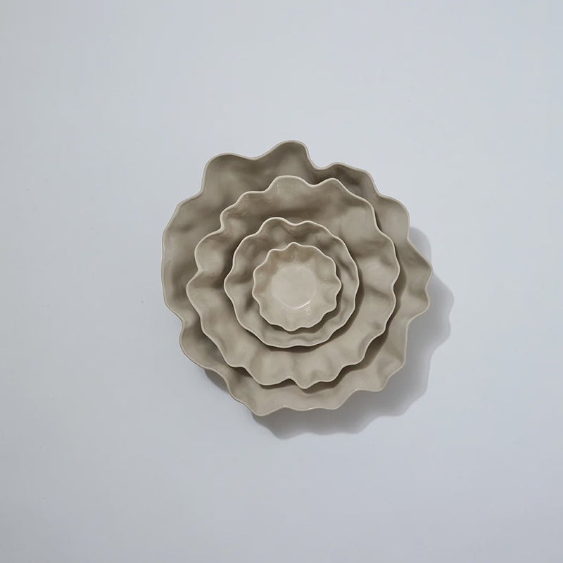 Ruffle Bowl Chalk White-Marmoset Found