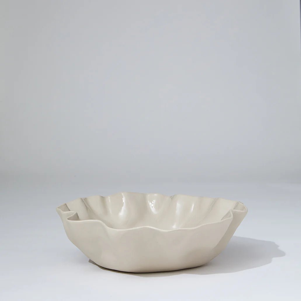 Ruffle Bowl Chalk White-Marmoset Found