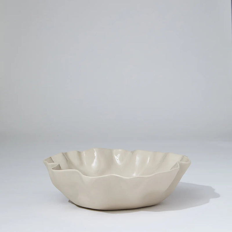 Ruffle Bowl Chalk White-Marmoset Found